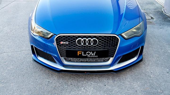 Flow Designs AUDI RS3 8V PFL SPORTBACK FULL SPLITTER SET - OPTION 2 - V-Tech Australia | VW & Audi Performance Parts