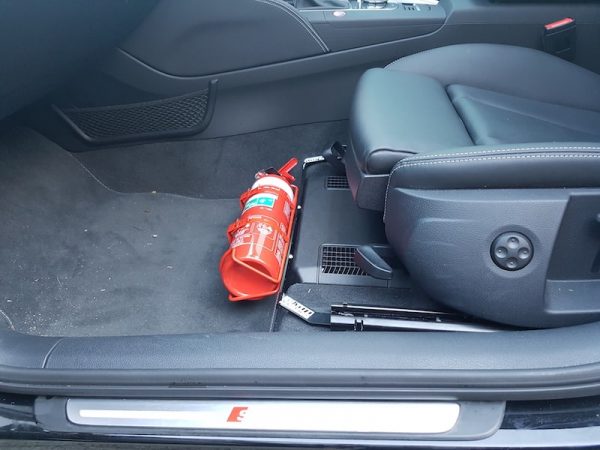 Kap Industries Fire Extinguisher Bracket Audi RS3 8V - V-Tech Australia | VW & Audi Performance Parts