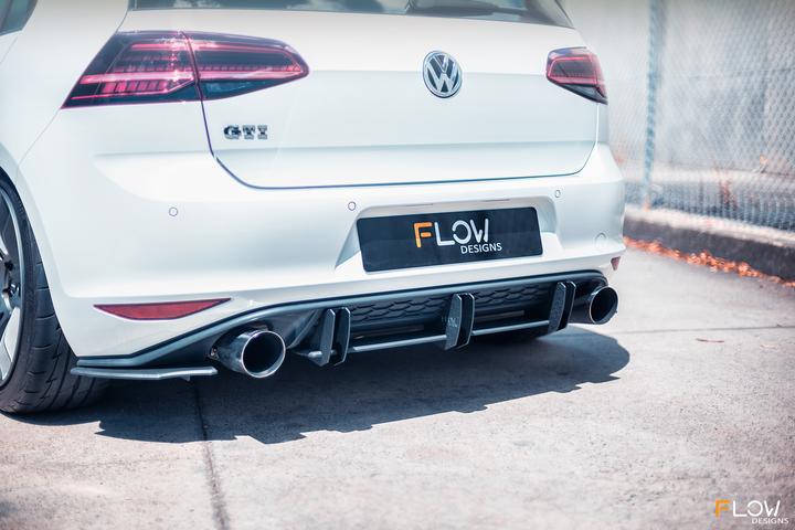 Flow Designs VW MK7 GOLF GTI REAR SPATS (PAIR) - V-Tech Australia | VW & Audi Performance Parts