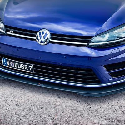 Flow Designs VW MK7 GOLF R FRONT SPLITTER EXTENSIONS (PAIR) - V-Tech Australia | VW & Audi Performance Parts