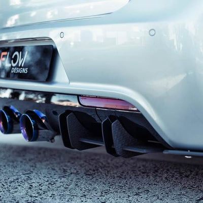 Flow Designs VW MK6 GOLF R REAR VALANCE & FLOW-LOCK DIFFUSER FINS - V-Tech Australia | VW & Audi Performance Parts