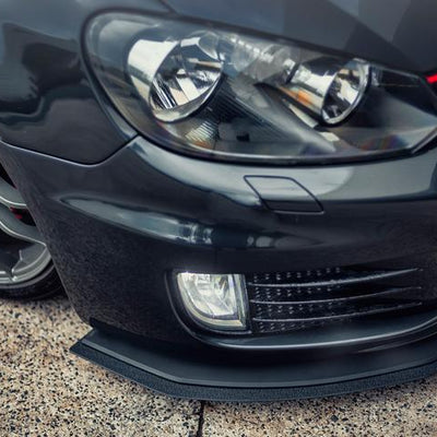 Flow Designs VW MK6 GOLF GTI ADJUSTABLE FRONT SPLITTER EXTENSIONS (PAIR) - V-Tech Australia | VW & Audi Performance Parts