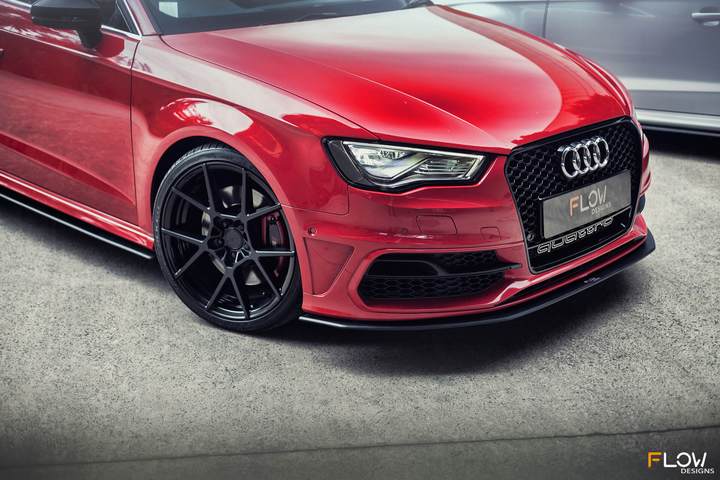 Flow Designs AUDI S3 8V PFL SPORTBACK FRONT SPLITTER - V-Tech Australia | VW & Audi Performance Parts