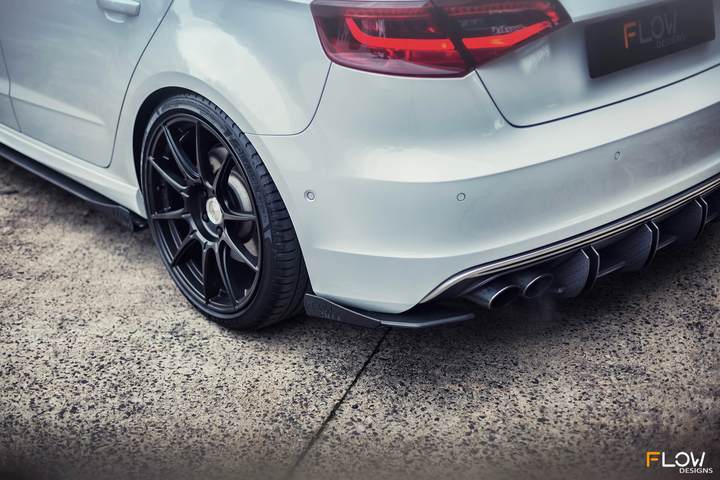 Flow Designs AUDI S3 8V PFL SPORTBACK FULL SPLITTER SET - V-Tech Australia | VW & Audi Performance Parts