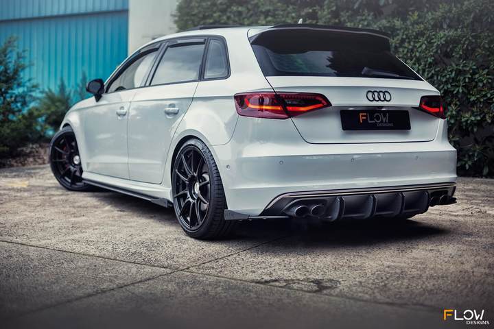 Flow Designs AUDI S3 8V PFL SPORTBACK REAR VALANCE & FLOW-LOCK DIFFUSER - V-Tech Australia | VW & Audi Performance Parts