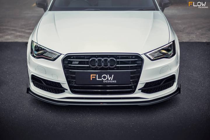 Flow Designs AUDI S3 8V PFL SPORTBACK FULL SPLITTER SET - V-Tech Australia | VW & Audi Performance Parts