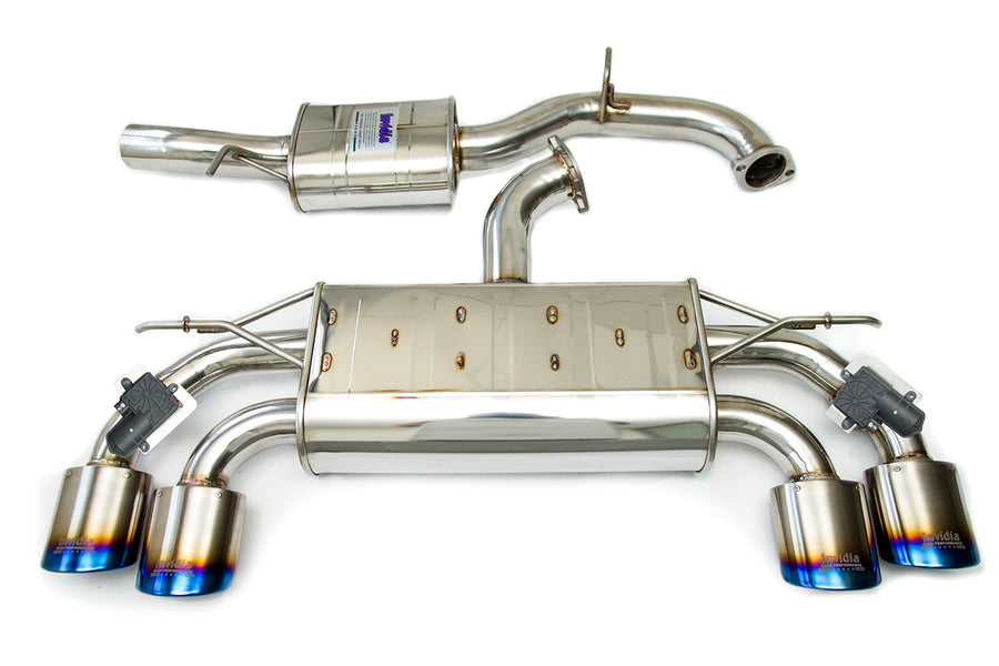 Invidia Catback Exhaust suit Golf R Mk7 suit Factroy Valves, Oval Ti Rolled Tips