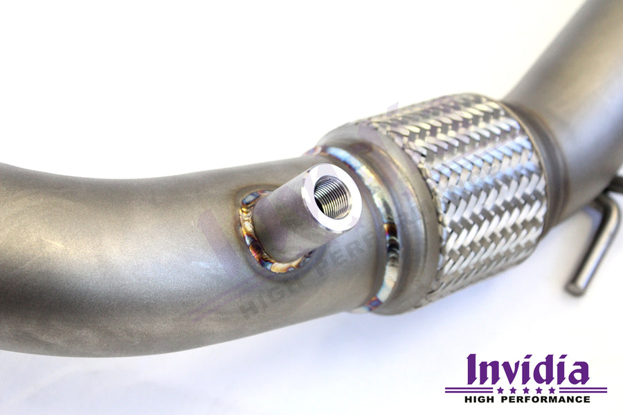 Invidia Down Pipe with High Flow Cat - Audi S3 8V/VW Golf R Mk7, Mk7.5