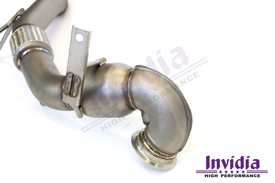 Invidia Down Pipe with High Flow Cat - Audi S3 8V/VW Golf R Mk7, Mk7.5