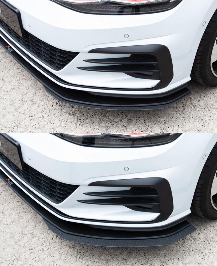 Flow Designs VW MK7.5 GOLF GTI FRONT SPLITTER EXTENSIONS (PAIR) - V-Tech Australia | VW & Audi Performance Parts