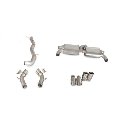 Scorpion Audi S3 8V SAUS051D Car Exhaust Cat-Back System (Non-Resonated) (Valved) Quad Daytona - V-Tech Australia | VW & Audi Performance Parts