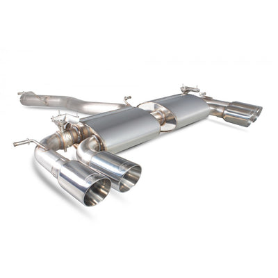 Scorpion SVWS046D - MK7 R -  Car Exhaust Cat-Back System (Non-Resonated) (Valved) Quad Daytona - V-Tech Australia | VW & Audi Performance Parts