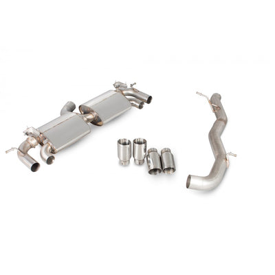 Scorpion SVWS046D - MK7 R -  Car Exhaust Cat-Back System (Non-Resonated) (Valved) Quad Daytona - V-Tech Australia | VW & Audi Performance Parts