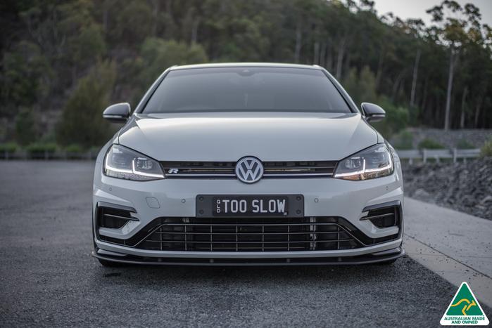 Flow Designs VW MK7.5 GOLF R (FACELIFT) FRONT SPLITTER & AEROSPACERS - V-Tech Australia | VW & Audi Performance Parts