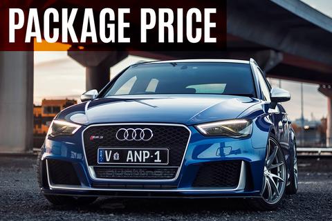 Flow Designs AUDI RS3 8V PFL SPORTBACK FULL SPLITTER SET - OPTION 1 - V-Tech Australia | VW & Audi Performance Parts